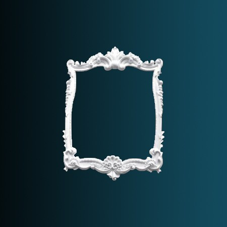 Заказать Декоративное обрамление зеркала Перфект K1013 1100х800х50 мм белое из полиуретана 