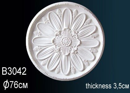 Заказать Декоративная потолочная розетка Перфект B3042 756 мм белая из полиуретана 