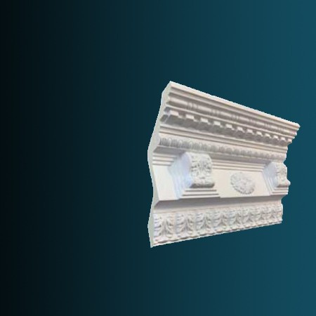 Заказать Потолочный плинтус полиуретановый с орнаментом Перфект AA317 130х210х170 мм 240 см белый 