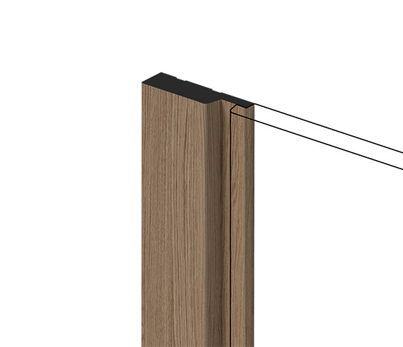 Финишный молдинг для стеновых панелей HiWood LF124A BR417 декорированный фитополимер 12х42х2700 мм