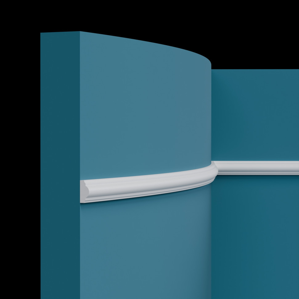 Заказать Декоративый молдинг гибкий Перфект Плюс P35F белый из ударопрочного полимера 25х12 200 см 