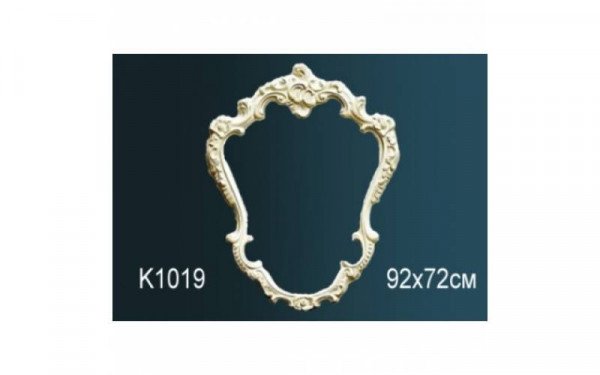 Декоративное обрамление зеркала Перфект K1019 910х700х45 мм белое из полиуретана