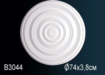 Декоративная потолочная розетка Перфект B3044 740 мм белая из полиуретана
