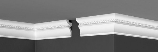 Потолочный плинтус 83х36 мм Де-Багет Декор ДП 34/90 белый полистирол 200 см