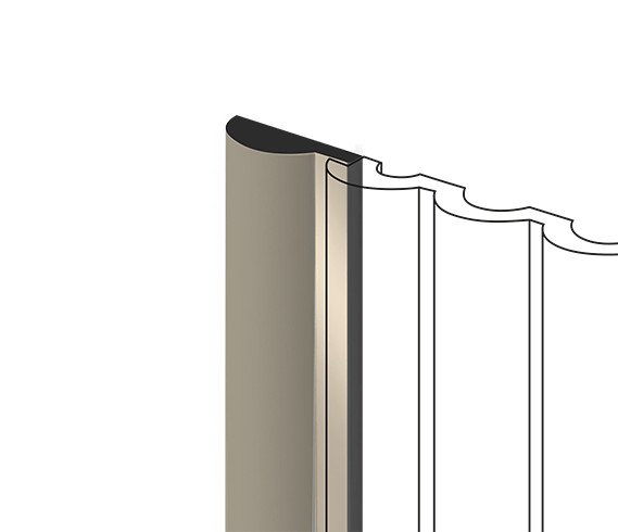 Финишный молдинг для стеновых панелей HiWood LF140A BR432 декорированный фитополимер 12х36х2700 мм