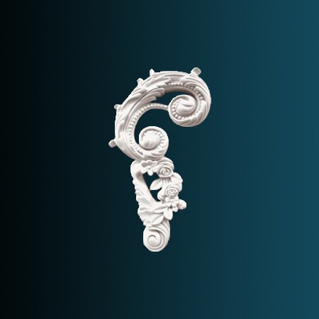 Заказать Декоративный орнамент Перфект G2331R 284х130х29 мм белый из полиуретана 