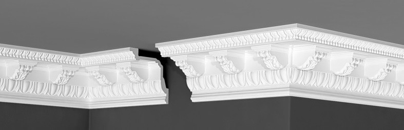 Заказать Потолочный плинтус 100х100 мм Де-Багет Декор ДП 06/140 белый полистирол 200 см 