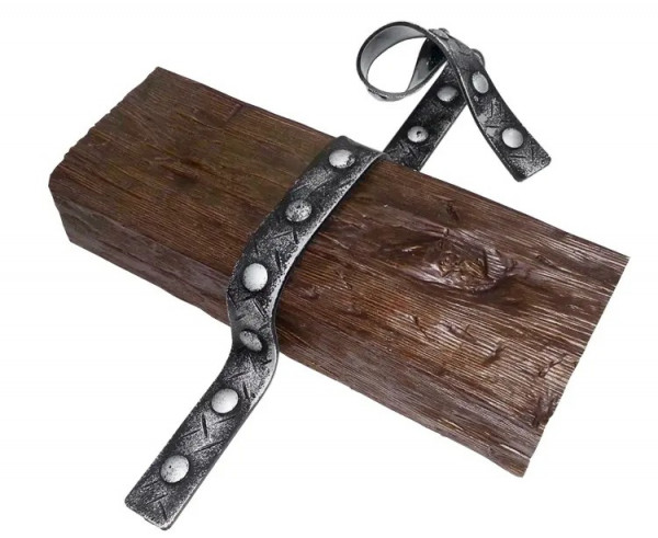 Декоративный ремень для балок и досок с имитацией ковки T серебро (кругл) Уникс 95 см