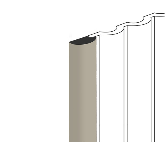 Заказать Финишный молдинг для стеновых панелей HiWood LF140B BR432 декорированный фитополимер 12х26х2700 мм 