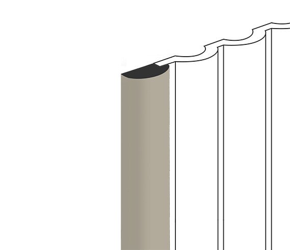 Финишный молдинг для стеновых панелей HiWood LF140B BR432 декорированный фитополимер 12х26х2700 мм
