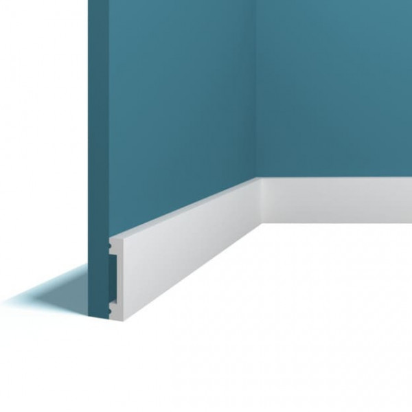 Напольный плинтус 11х55 мм Перфект Плюс P66 200 см белый из ударопрочного полимера