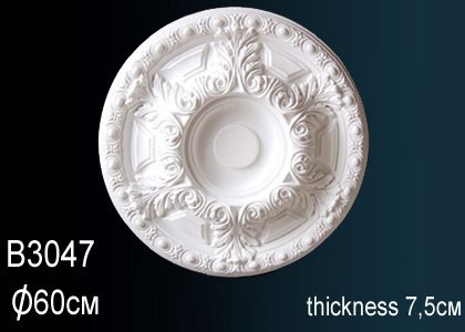 Заказать Декоративная потолочная розетка Перфект B3047 600 мм белая из полиуретана 