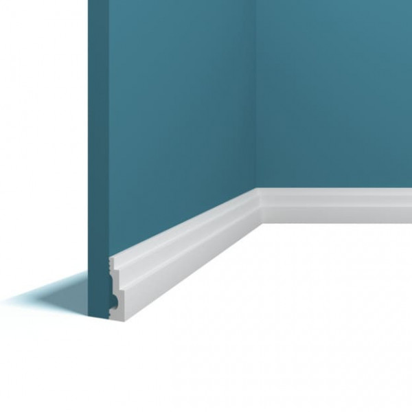 Напольный плинтус 12х42 мм Перфект Плюс P105 200 см белый из ударопрочного полимера