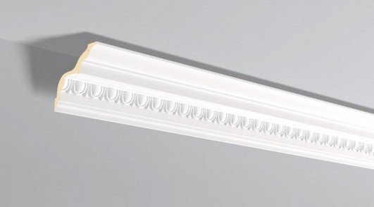 Декоративный потолочный плинтус NMC Arstyl Z4 125х125 200 см белого цвета