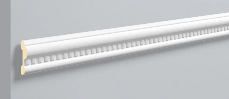 Заказать Декоративный молдинг NMC Allegro EL6 80х20 мм 200 см белого цвета для потолка и стен 