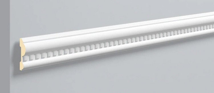 Заказать Декоративный молдинг NMC Allegro EL6 80х20 мм 200 см белого цвета для потолка и стен 