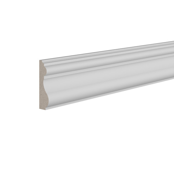 Декоративный молдинг 15х55 мм Ultrawood U 009 244 см ЛДФ белый