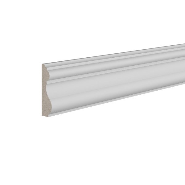 Декоративный молдинг 15х55 мм Ultrawood U 009 244 см ЛДФ белый