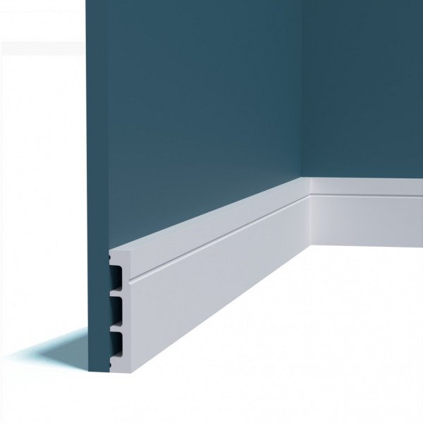 Декоративый молдинг Перфект Плюс P203 белый из ударопрочного полимера 100х18 200 см