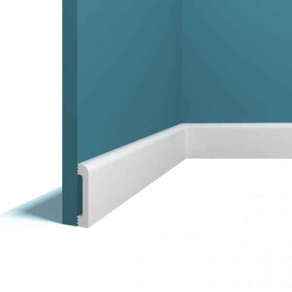 Напольный плинтус 12х60 мм Перфект Плюс P67 200 см белый из ударопрочного полимера