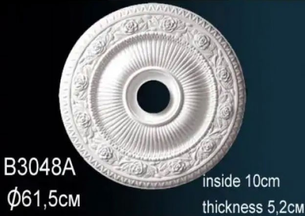 Заказать Декоративная потолочная розетка Перфект B3048A 610 мм белая из полиуретана 