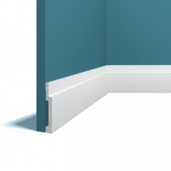 Напольный плинтус 12х80 мм Перфект Плюс P116 200 см белый из ударопрочного полимера