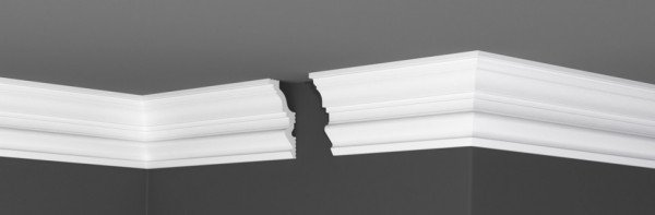 Потолочный плинтус 90х40 мм Де-Багет XPS П 26 90/40 белый полистирол 200 см