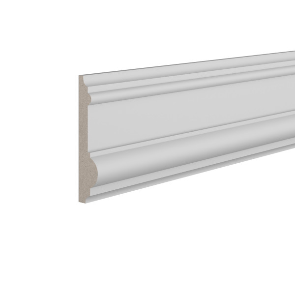 Декоративный молдинг 18х85 мм Ultrawood U 015 244 см ЛДФ белый
