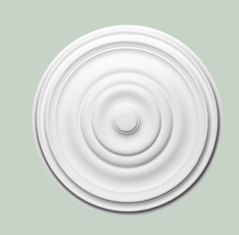 Потолочная розетка Orac Decor Purotouch R09 полиуретановая белая диаметром 48.5 см