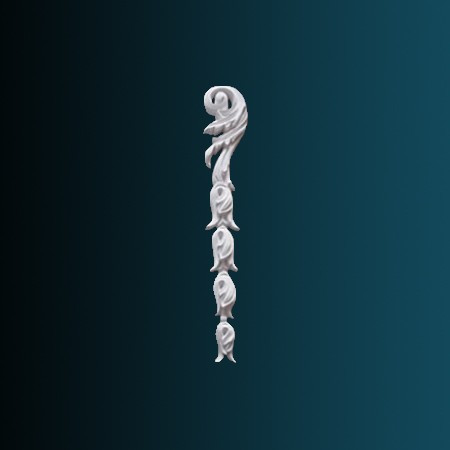 Декоративный орнамент Перфект G2335L 950х150х30 мм белый из полиуретана