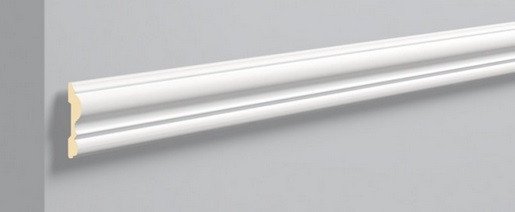 Декоративный молдинг NMC Arstyl Z13 80х20 мм 200 см белого цвета для потолка и стен