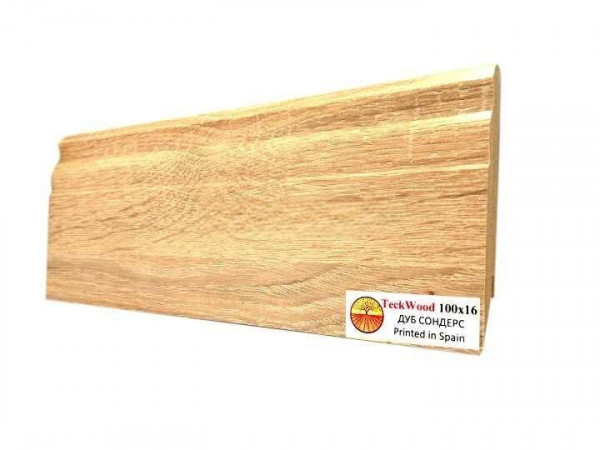 Напольный плинтус 100х16 мм Teckwood Дуб Сондерс МДФ 2.15 м
