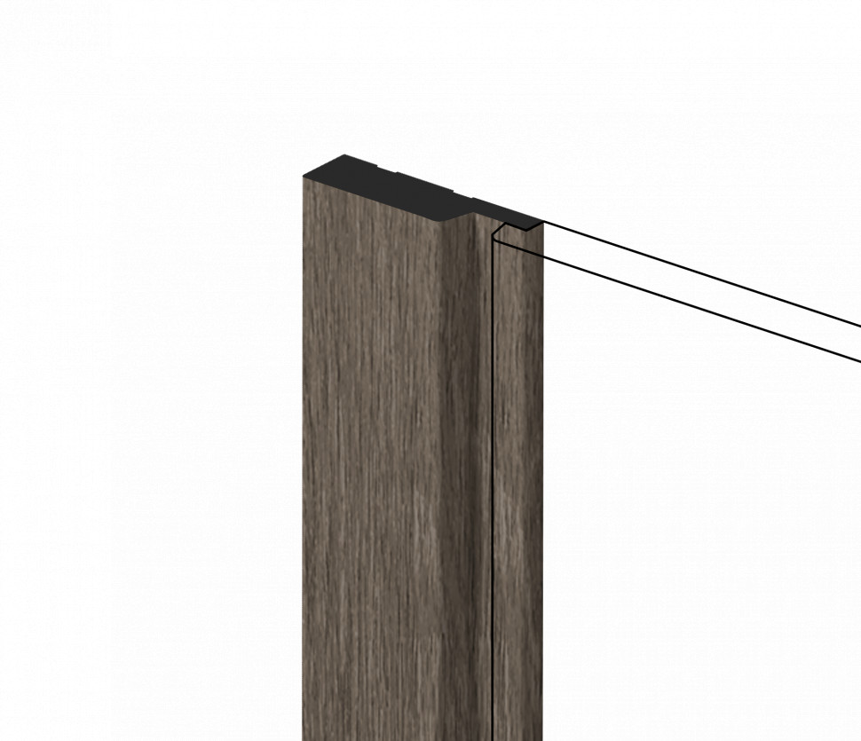 Заказать Финишный молдинг для стеновых панелей HiWood LF124A BR490 декорированный фитополимер 12х42х2700 мм 