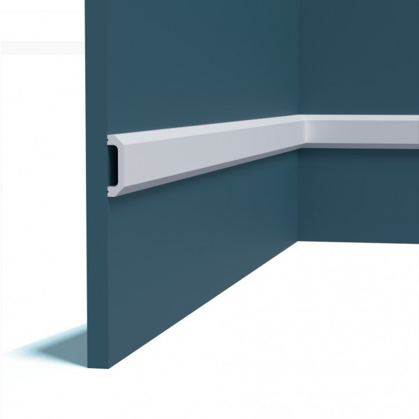 Декоративый молдинг Перфект Плюс P215 белый из ударопрочного полимера 50х14 200 см