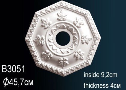 Заказать Декоративная потолочная розетка Перфект B3051 457 мм белая из полиуретана 