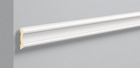 Декоративный молдинг NMC Arstyl Z1550 80х20 мм 200 см белого цвета для потолка и стен