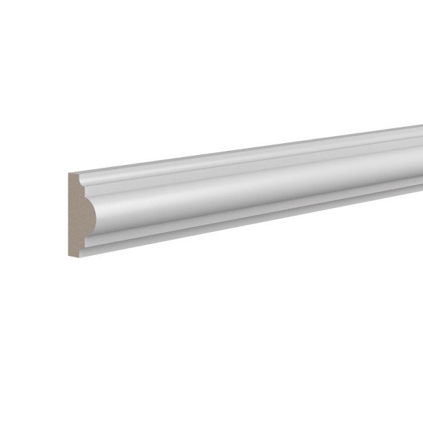 Декоративный молдинг 20х40 мм Ultrawood U 021 244 см ЛДФ белый