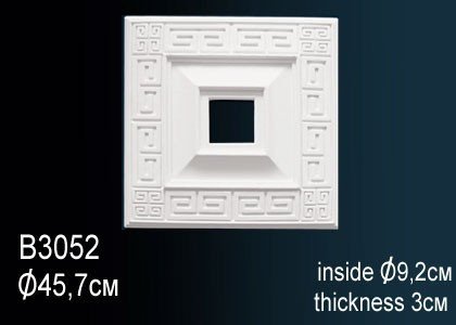 Заказать Декоративная потолочная розетка Перфект B3052 451 мм белая из полиуретана 