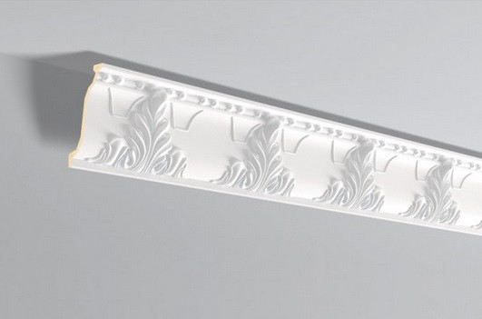 Декоративный потолочный плинтус NMC Arstyl Z7 220х100 200 см белого цвета