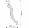Заказать Декоративный потолочный плинтус NMC Arstyl Z7 220х100 200 см белого цвета 