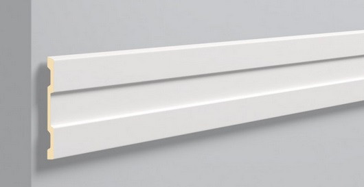 Декоративный молдинг NMC Arstyl Z61 158х15 мм 200 см белого цвета для потолка и стен