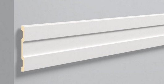 Декоративный молдинг NMC Arstyl Z61 158х15 мм 200 см белого цвета для потолка и стен