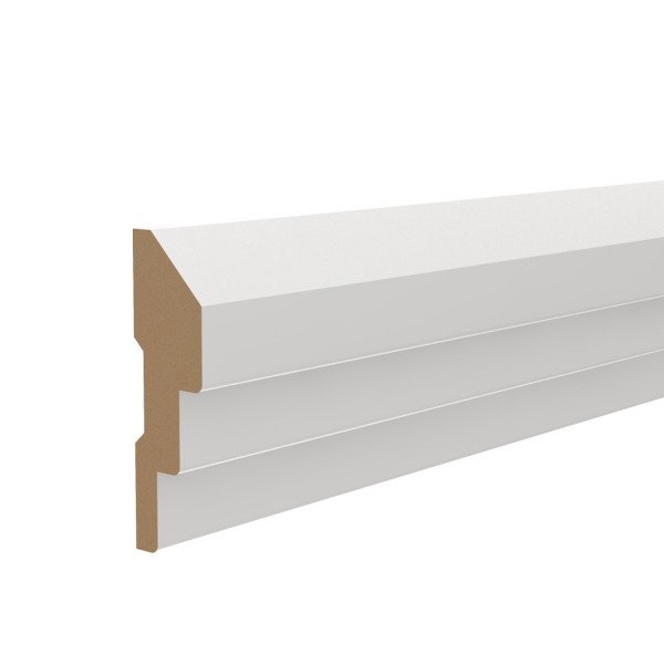 Декоративный молдинг 22х75 мм Ultrawood U 004 220 см ЛДФ белый