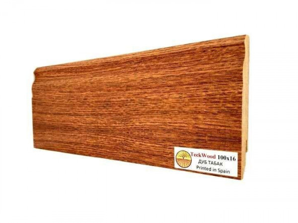 Напольный плинтус 100х16 мм Teckwood Дуб Табак МДФ 2.15 м