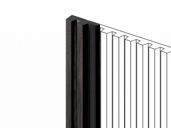 Финишный молдинг для стеновых панелей HiWood LF129A BR395NK декорированный фитополимер 11х33.6х2700 мм