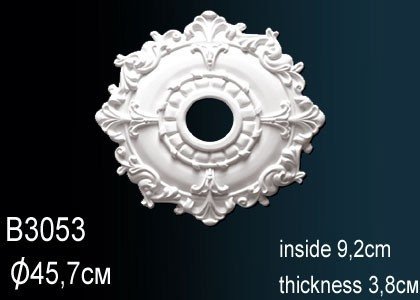 Заказать Декоративная потолочная розетка Перфект B3053 457 мм белая из полиуретана 