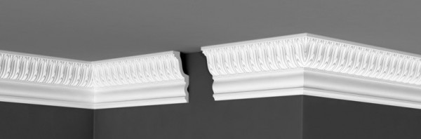 Потолочный плинтус 92х41 мм Де-Багет Декор ДП 35/100 белый полистирол 200 см