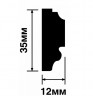 Заказать Молдинг HiWood D35V1 белый фитополимер 12х35х2000 мм 