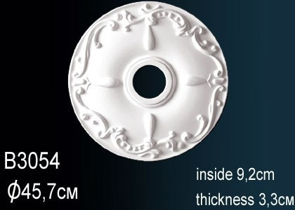 Заказать Декоративная потолочная розетка Перфект B3054 458 мм белая из полиуретана 