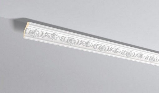 Декоративный потолочный плинтус NMC Arstyl Z9 70х35 200 см белого цвета